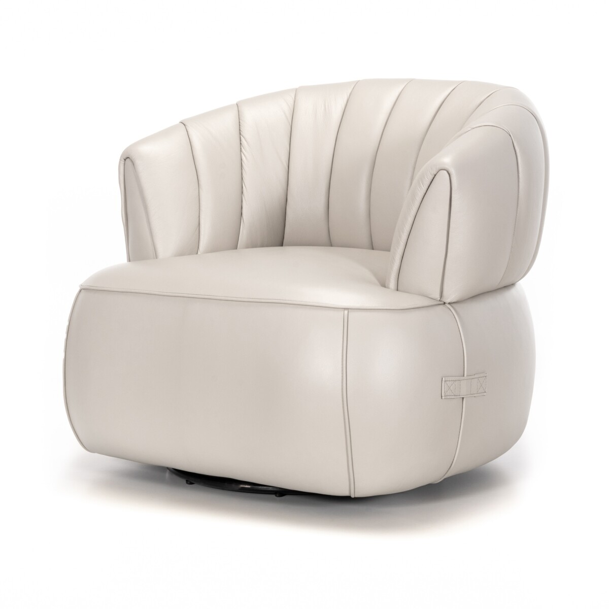 Butaca Volpi Giratoria - Cuero Básico - Off White - (Preventa) 