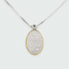 Medalla religiosa Virgen Milagrosa de plata 925 con brillante y virola de oro 18k (incluye cadena) Medalla religiosa Virgen Milagrosa de plata 925 con brillante y virola de oro 18k (incluye cadena)