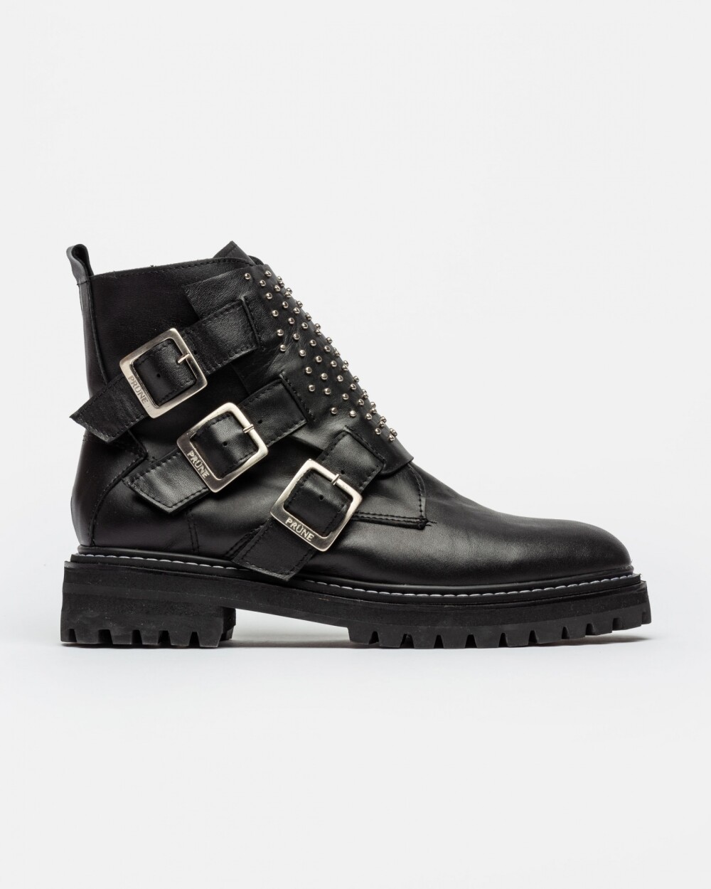 Borcego Smith En Cuero Liso Negro