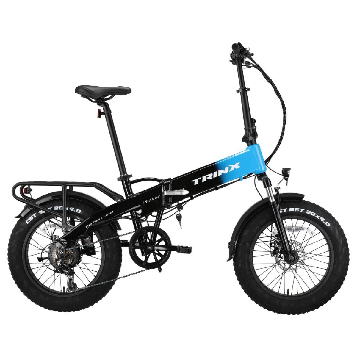 Bicicleta Trinx eléctrica Spear Rodado 20 - Negro/Azul 