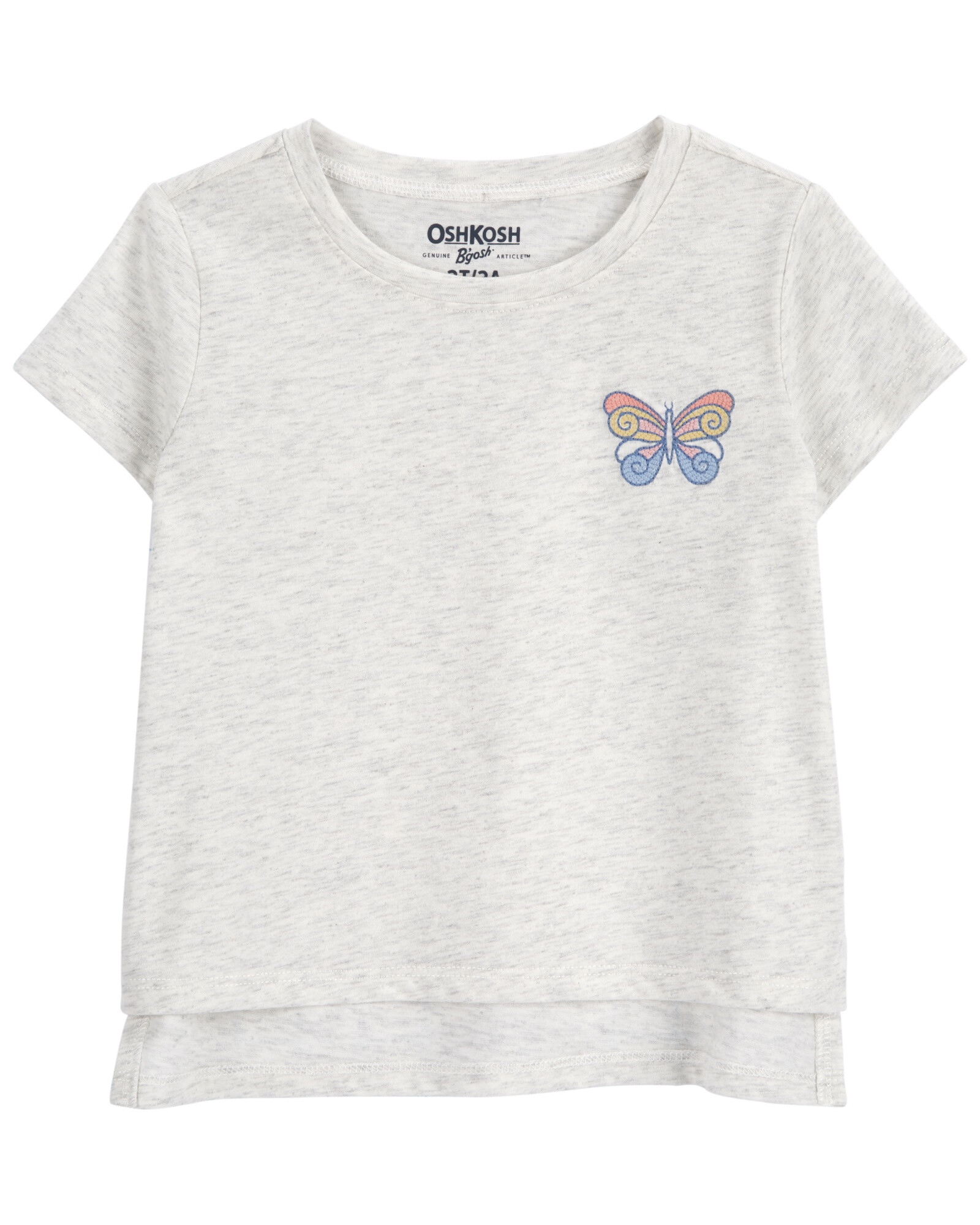 Remera de algodón con bordado mariposa Remera de algodón con bordado mariposa