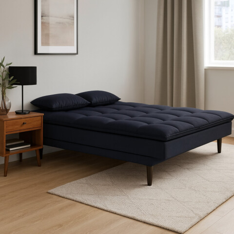 SILLON SOFACAMA LIVERPOOL con asiento reclinable en tela suede con cojines - Gris Titanio SILLON SOFACAMA LIVERPOOL con asiento reclinable en tela suede con cojines - Gris Titanio