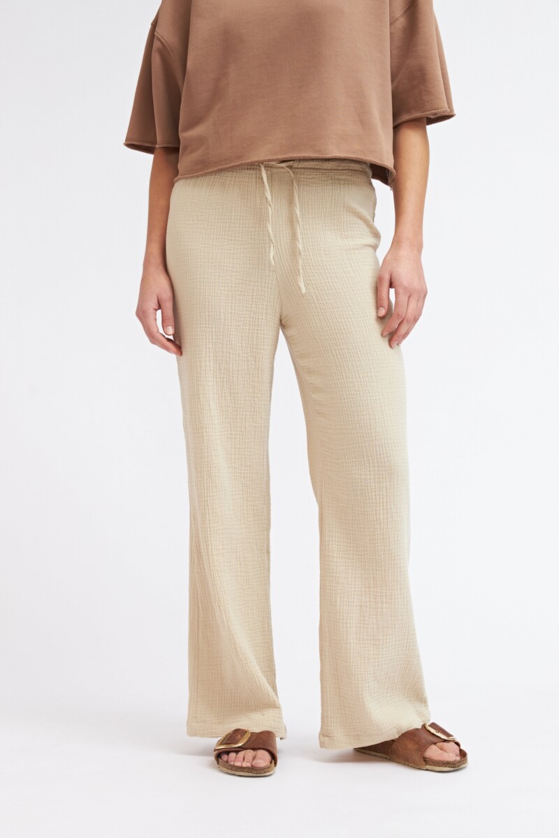 PANTALÓN TRAMA - BEIGE 