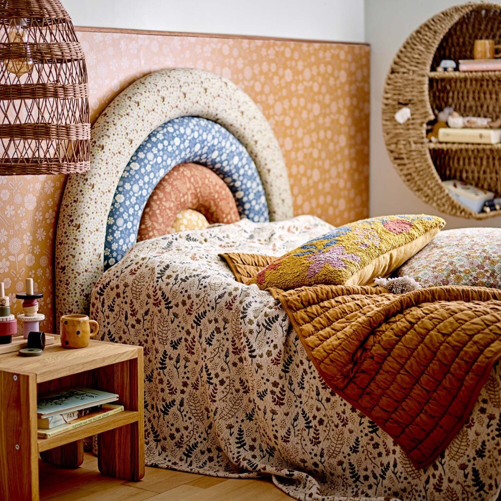 RESPALDO 1 PLAZA ALGODON MULTICOLOR ARCOIRIS