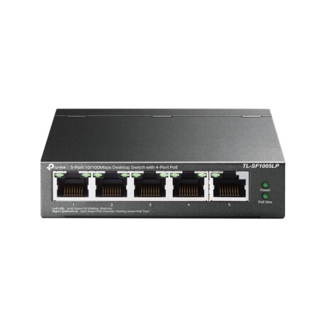 Tp-link - Switch TL-SF1005LP. 5 Puertos RJ45 10/100 Mbps. 4 Puertos Poe. Plug And Play. Carcasa de M 001