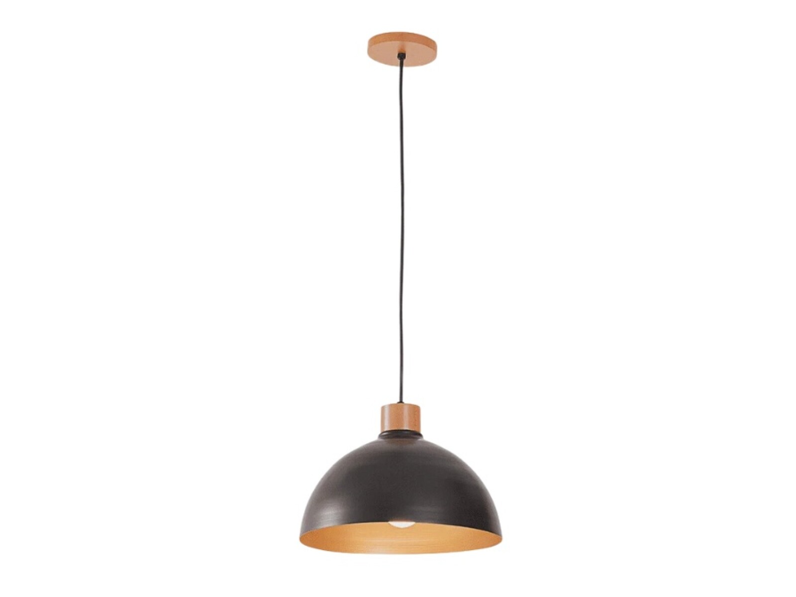 COLGANTE VIENA 1L E27 MADERA Y NEGRO D30CM 