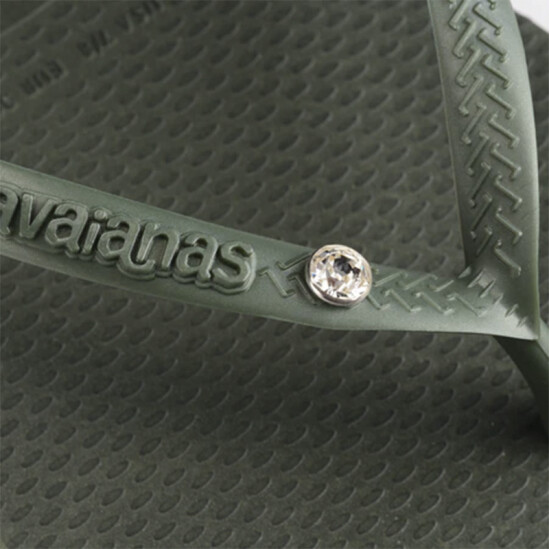 Ojotas Havaianas Slim Crystal Swarovski II Verde