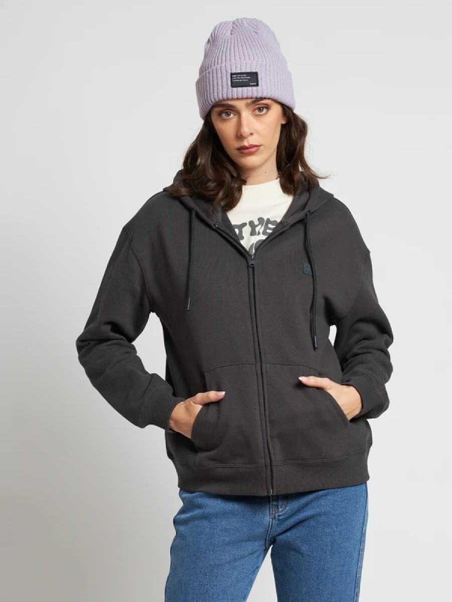 Campera Dama Alg.C/Felpa Rusty - Gris Oscuro 