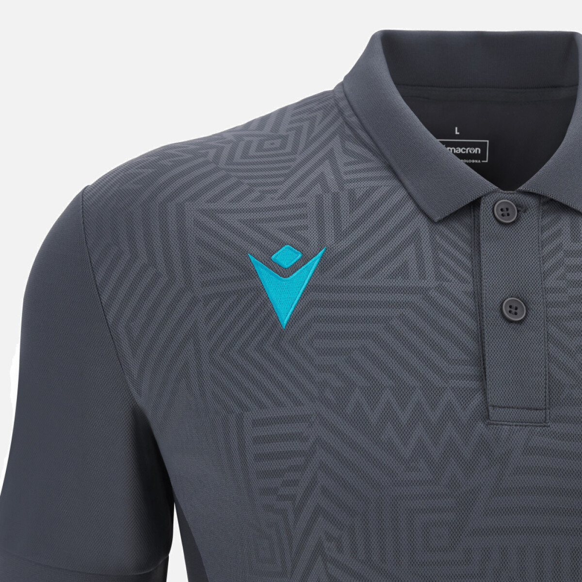 CAMISETA POLO MACRON - MODELO RAP GRIS