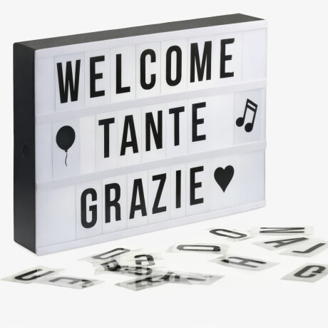 Pizarra luz LED 95 caractereres BLANCO