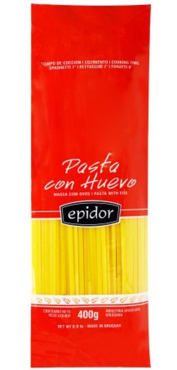 FIDEOS EPIDOR HUEVO 400G SPAGHETTI 