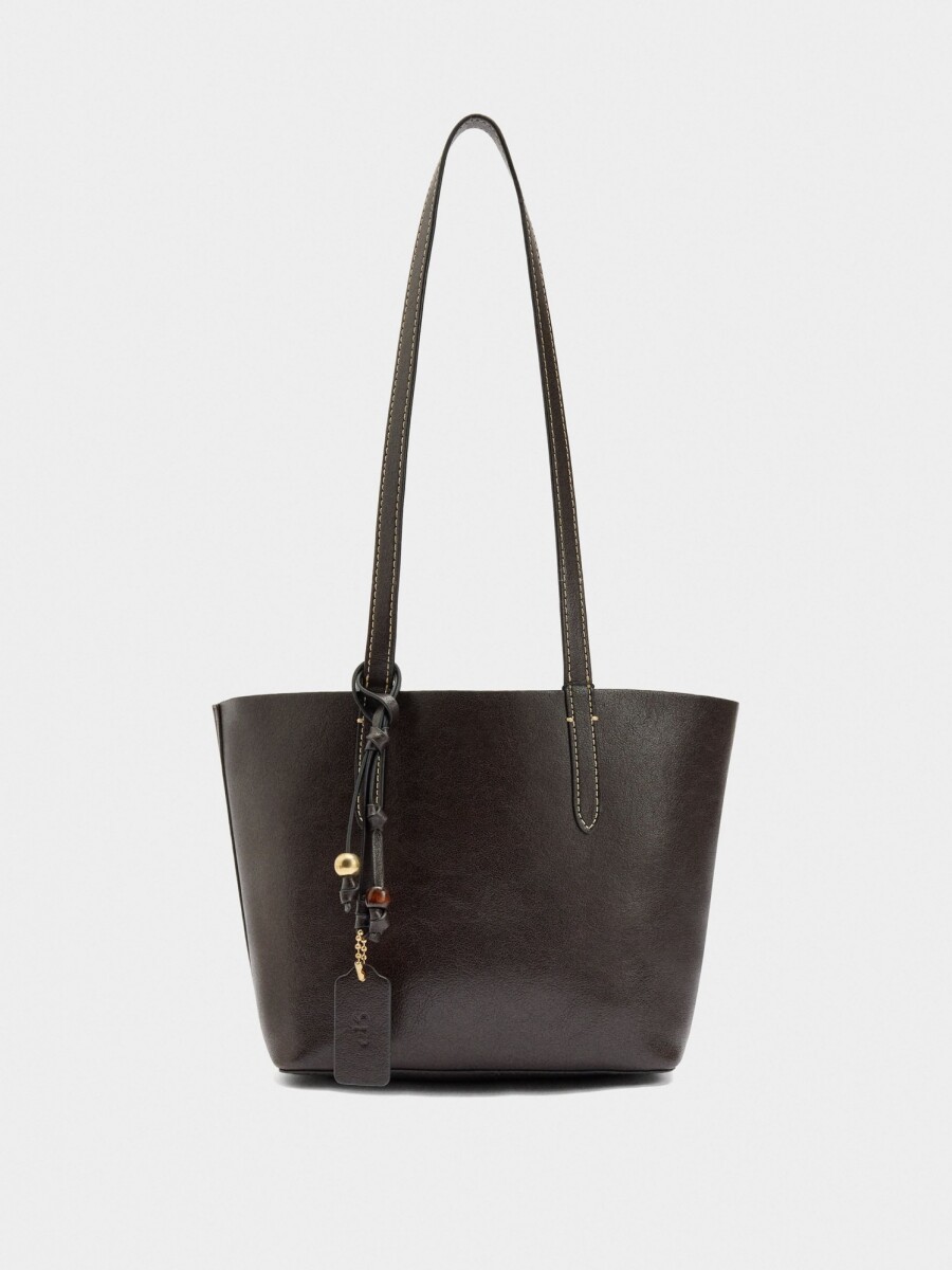 Bolso Shopper Reversible Con Bolsa Extraíble M marron