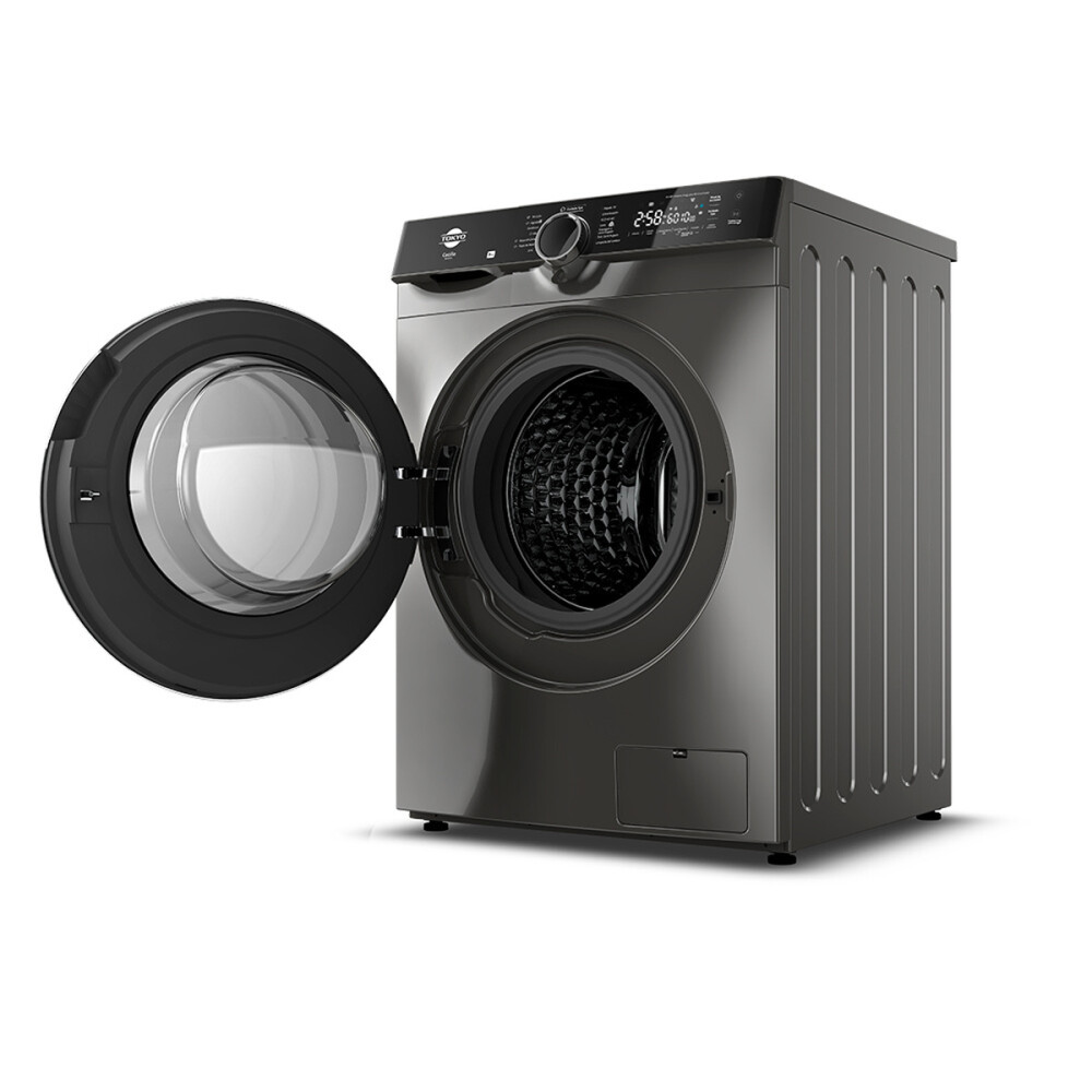 LAVARROPAS TOKYO CECILIA 8KG GRIS TOUCH INVERTER C/F 1400RPM Unica