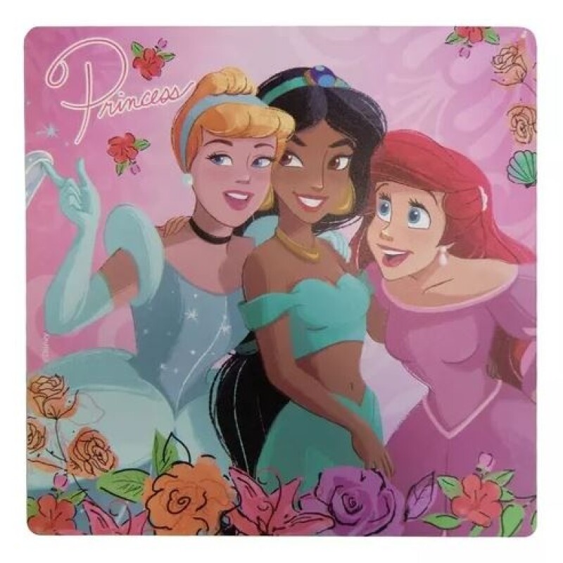 Individual Pp 30x30 Princesas Rosas BAZAR INDIVIDUAL PP 30*30 PRINCESAS ROSAS ROSA