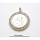 Medalla Estilo Antiguo Oro 18K, Nácar Y Diamantes Imagen Angel. Medalla Estilo Antiguo Oro 18K, Nácar Y Diamantes Imagen Angel.