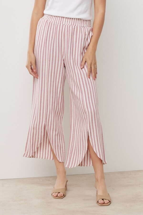 Pantalon Lino Lineas ROSA