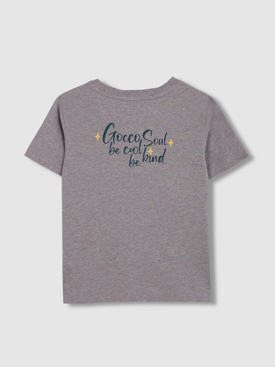 Camiseta Con Print Gris