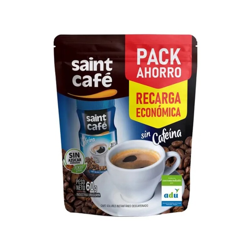 CAFE SAINT DESCAFEINADO 60G RECARGA Cafe Saint Descafeinado 60g Recarga