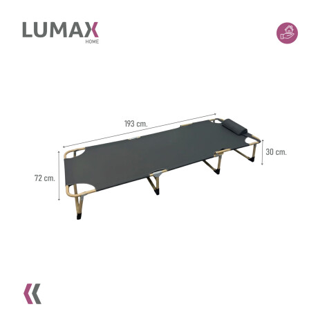 Catre Cama Plegable Acolchonada 193x68cm Azul