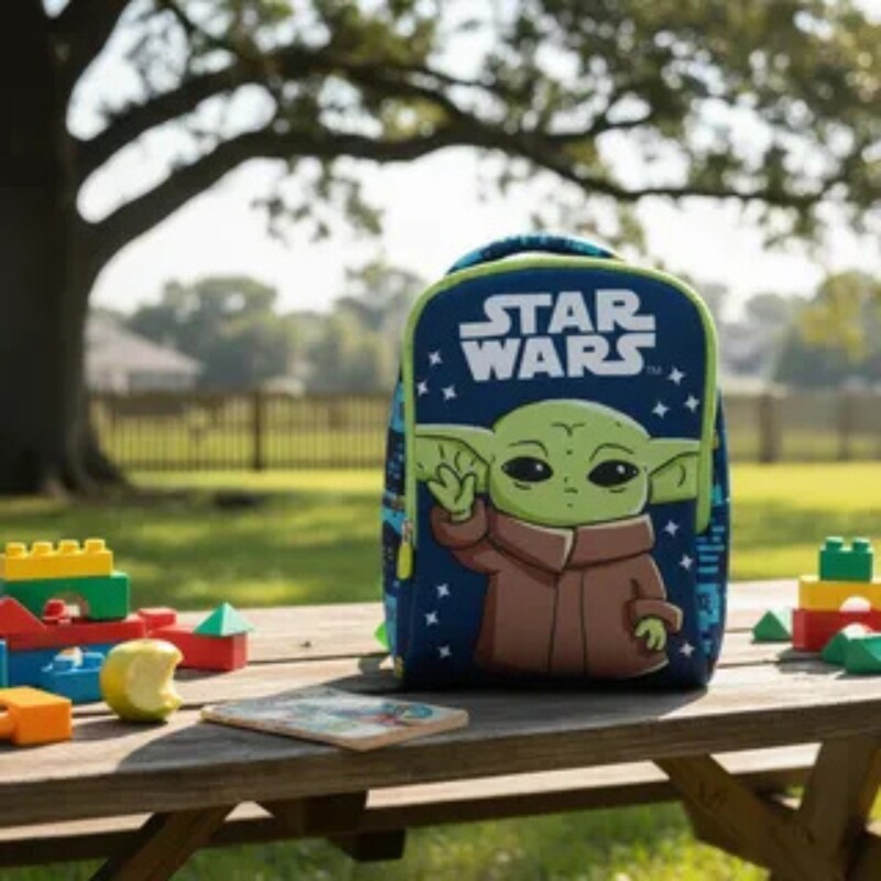 Mochila infantil en neopreno con personajes 27 cm BABY YODA VERDE