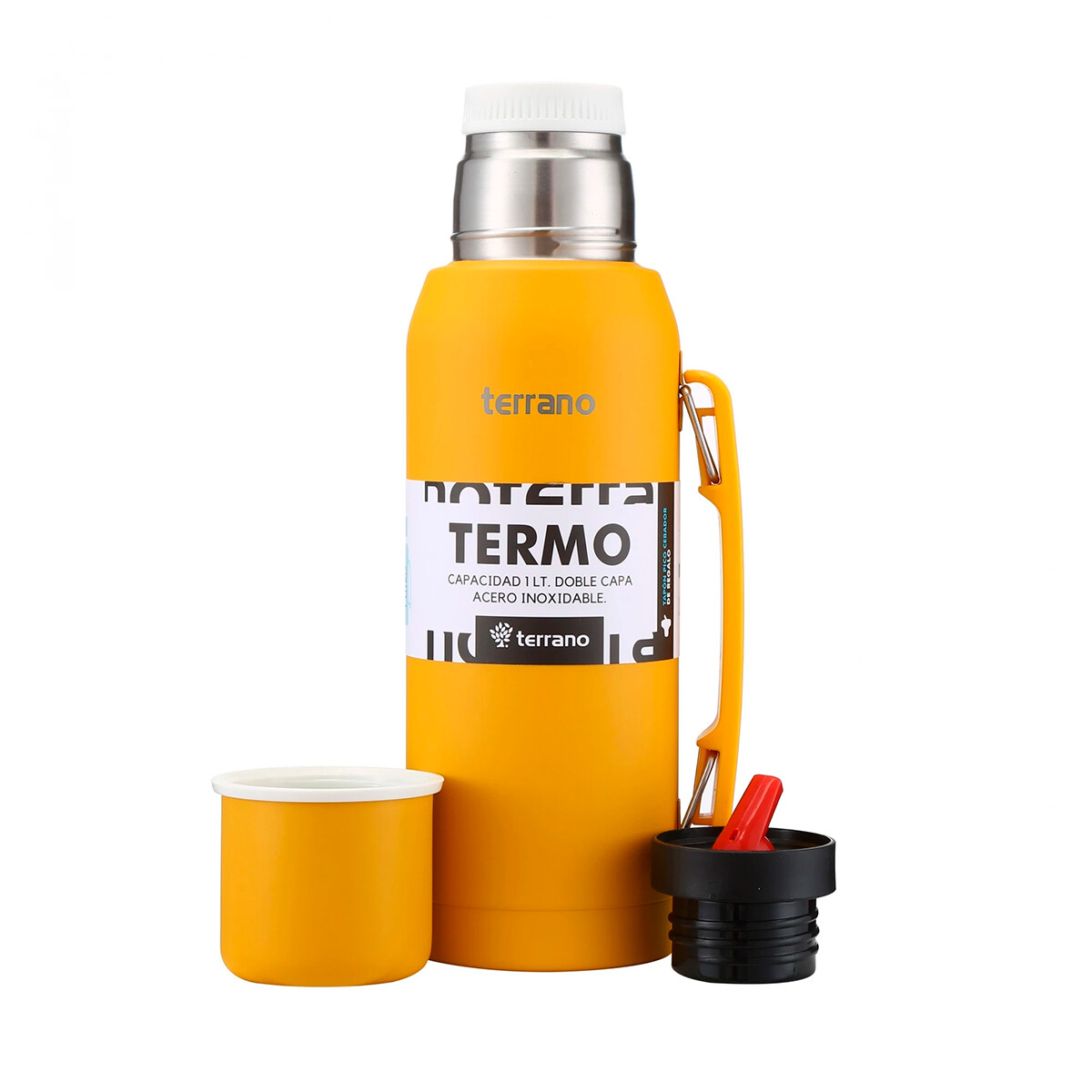 Termo Terrano Premium 1LT con Manija - MOSTAZA 