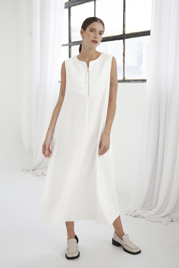 VESTIDO SOFT ZIPPER NATURAL