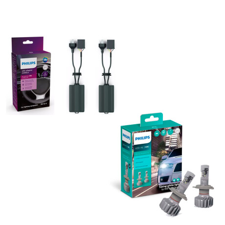 LAMPARA COMBO KIT LAMPARA LED H4 PHILIPS + CANBUS H4 LAMPARA COMBO KIT LAMPARA LED H4 PHILIPS + CANBUS H4