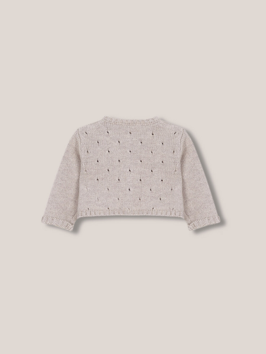 Chaqueta Desagujada Piedra Melange