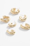 Set 3 aros curvo dorado