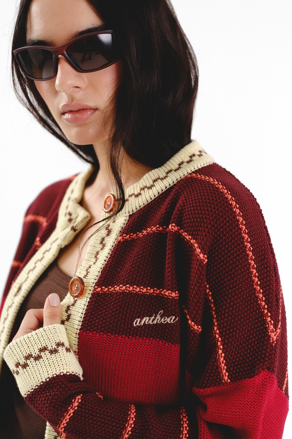 Cardigan Glory SS27 PRE ORDER Bordó