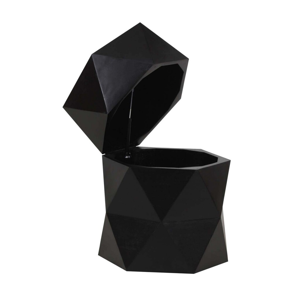 MESA AUXILIAR DE LIVING MADERA NEGRO POLIEDRO