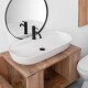 Bacha Lavatorio De Apoyar Aqualia 81.5X41.5X14 Oval Blanca 000