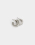 Aros Argollas Con glitter Argollitas Con Glitter - Plateado