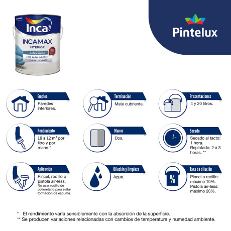 INCAMAX - 4 LTS. N/A
