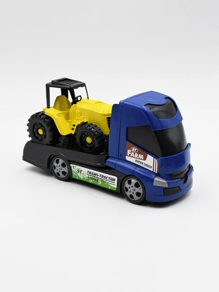 CAMIÓN CON TRACTOR AZUL