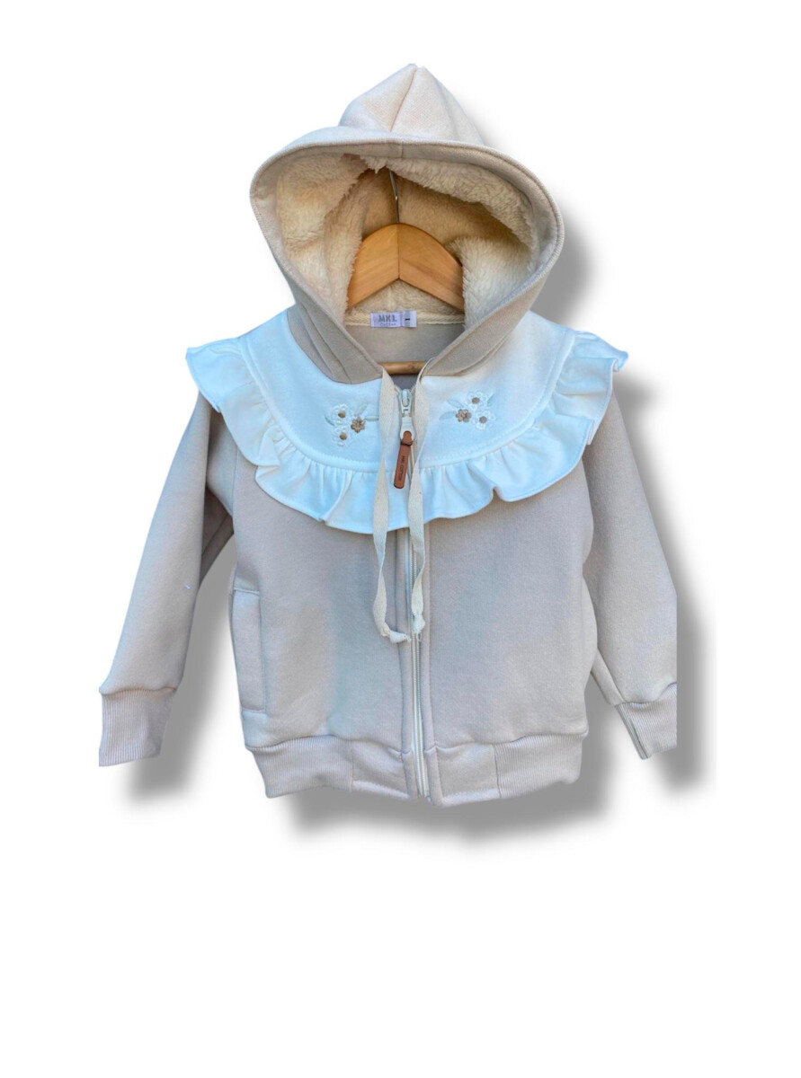 Campera Beige Bordada 