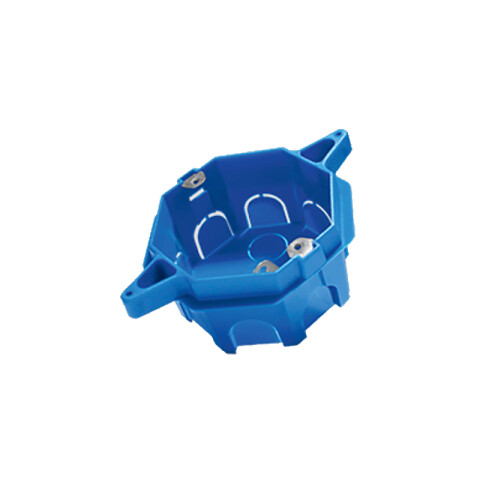 Caja plástica azul de embutir s/tapa 4-3 módulos C10207