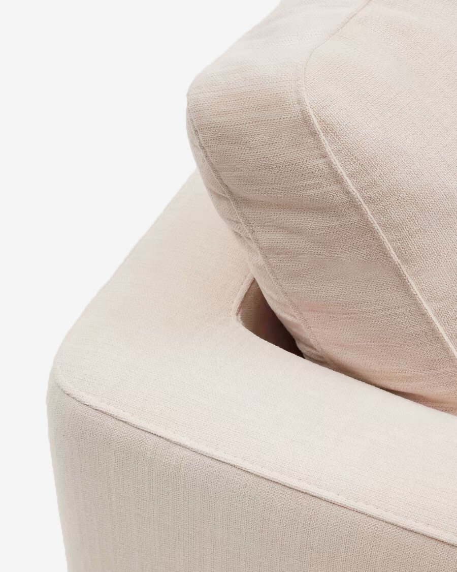 Sofá Gala 4 plazas con chaise longue derecho beige 300 cm