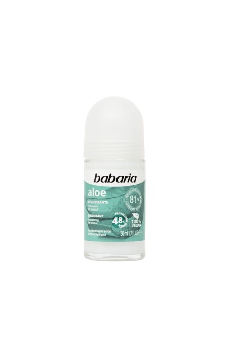 Desodorante en roll on de vidrio Babaria x 50ml Aloe
