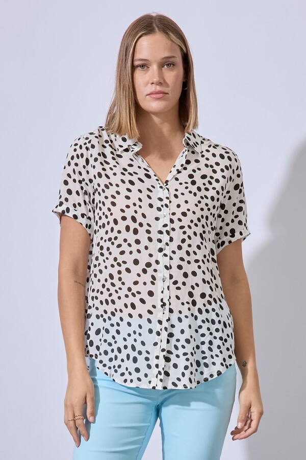 Camisa Dots BLANCO/NEGRO