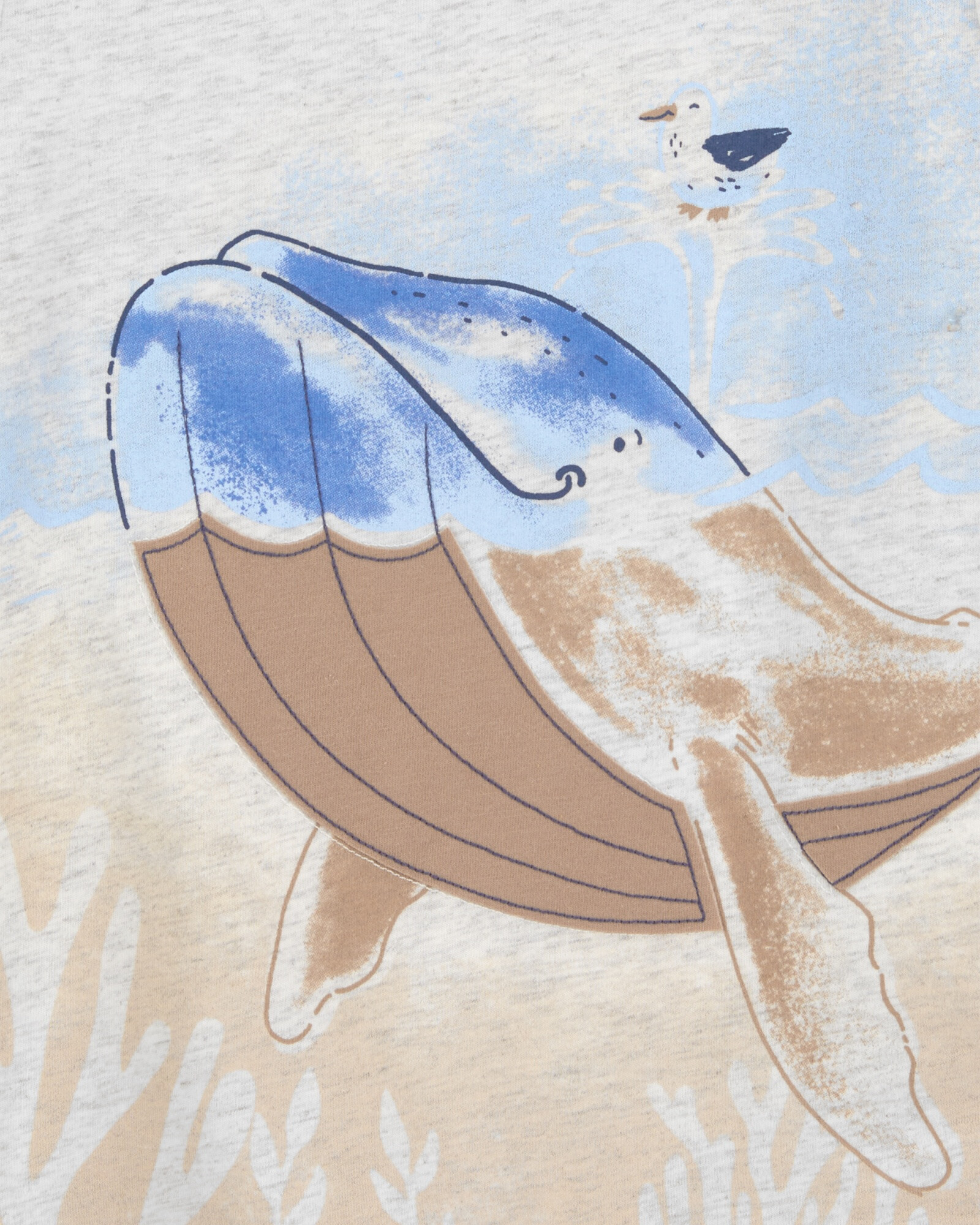 Remera de algodón, manga corta diseño ballena Remera de algodón, manga corta diseño ballena