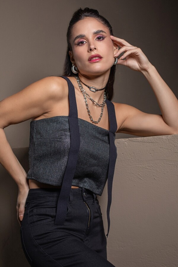 Camisilla Camila. Negro