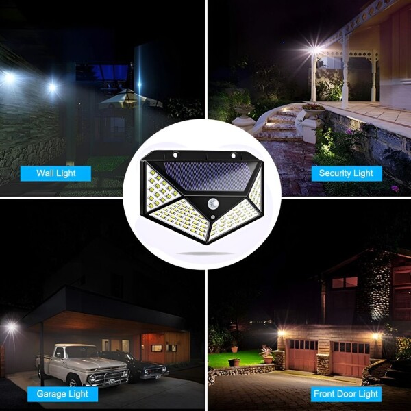 Kit 6 Foco Solar 100 Led Fotocelula C/ Sensor Movimiento Kit 6 Foco Solar 100 Led Fotocelula C/ Sensor Movimiento