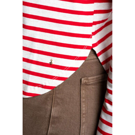 Remera Rayada Algodón Rojo