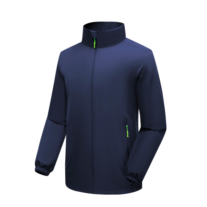 Campera Rompeviento e Impermeable Elastizada Unisex Azul