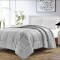 Acolchado RED FLEX de Corderito y Sherpa QUEEN 250x230 GRIS