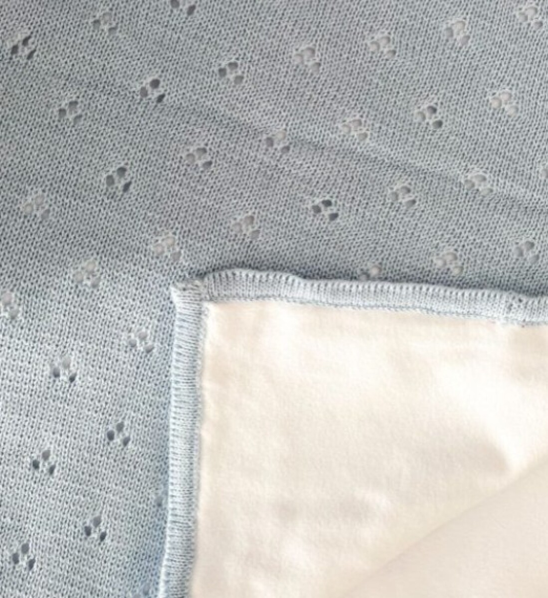 Rebozo micro polar celeste pastel 