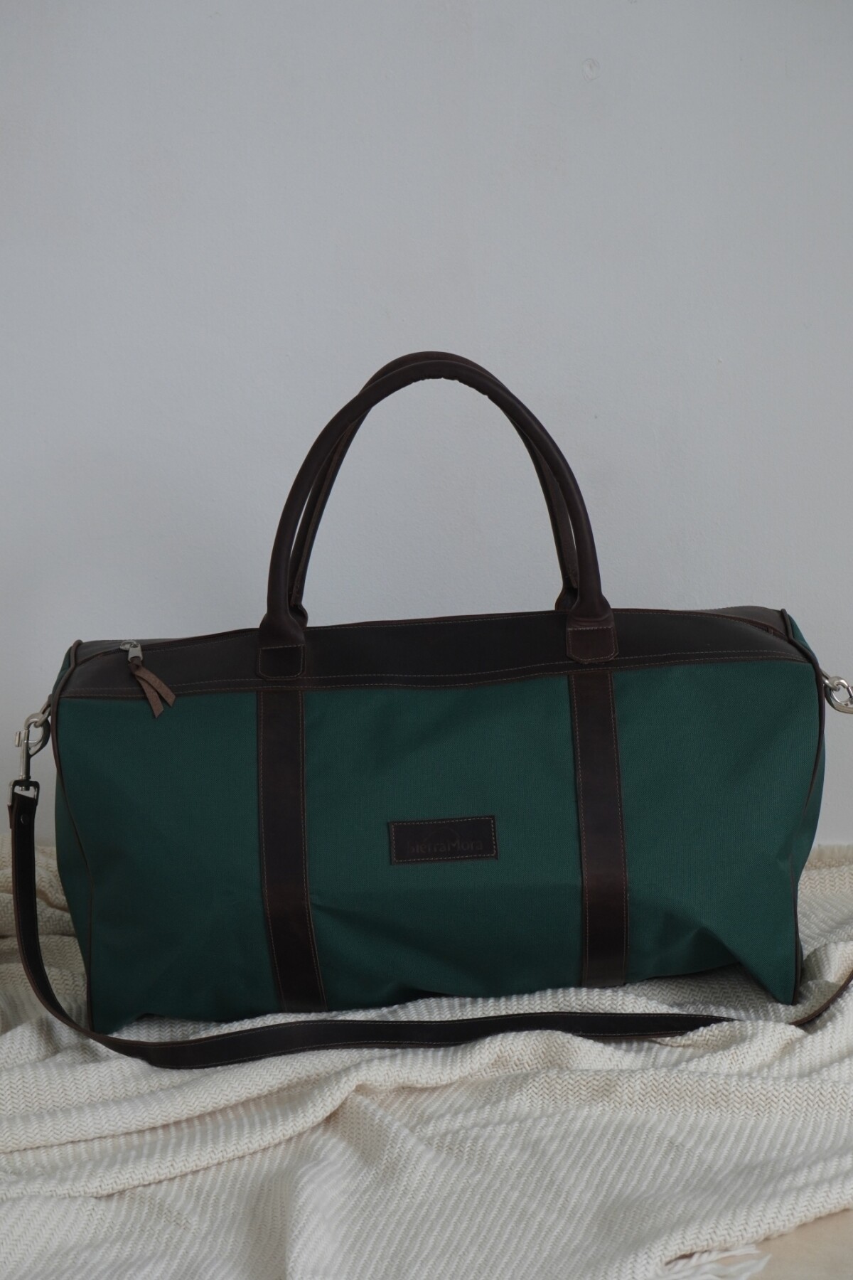 Bolso Sport XL Chocolate / Verde Inglés