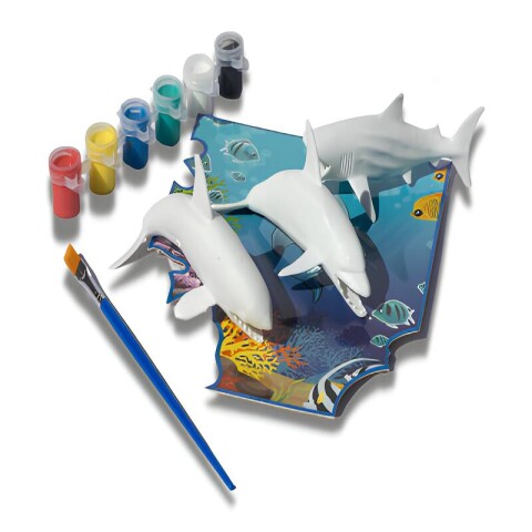 OUTLET Animales del mar para pintar c/temperas 24*20 cm Outlet Animales Del Mar Para Pintar C/temperas 24*20 Cm