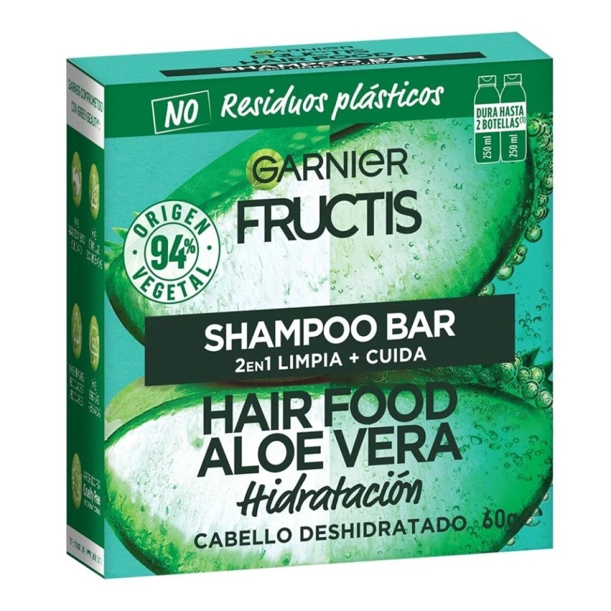 Shampoo En Barra Fructis Hair Food Aloe 60 Grs. 
